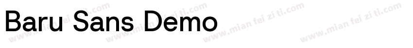 Baru Sans Demo字体转换